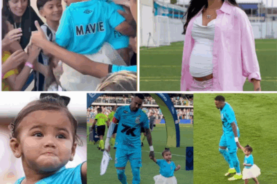 Neymar entra em campo com a filha Mavie, mas é expulso em possível despedida do Santos